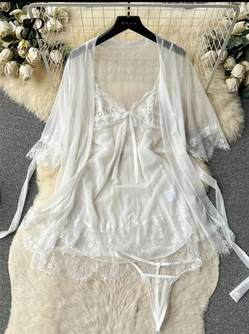 Nuisette peignoir 3pieces