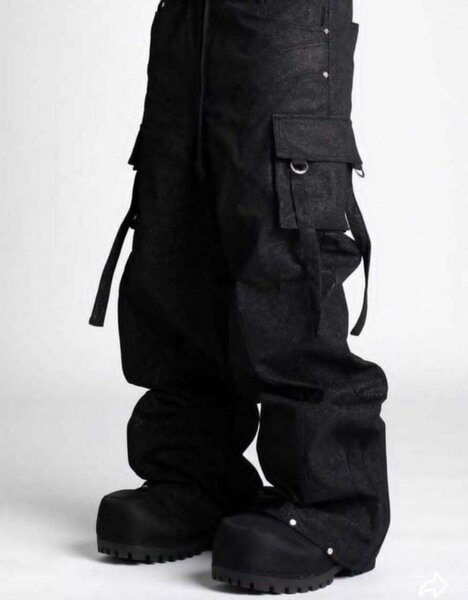 Pantalon cargo noir tendance