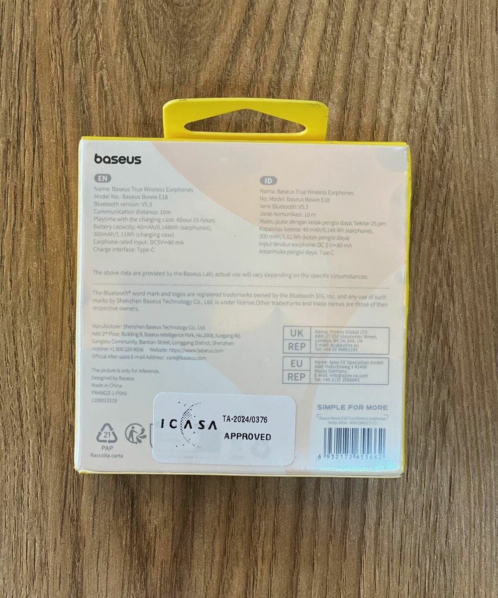 Baseus Bowie E18 True Wireless Earphones