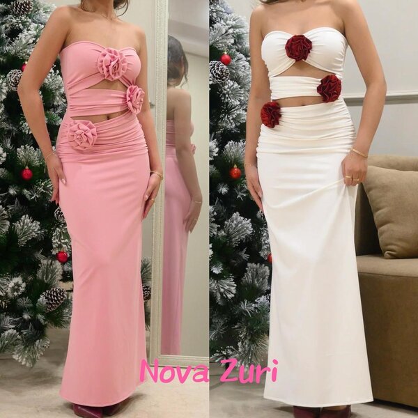 Robe longue bustier chic