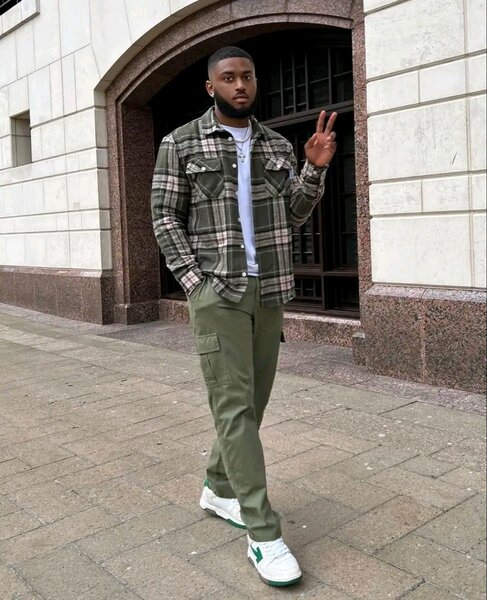 Veste à carreaux homme stylée