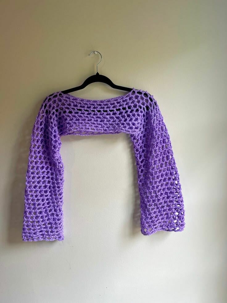 Boléro en maille crochet
