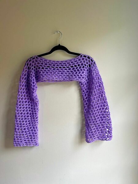 Boléro en maille crochet