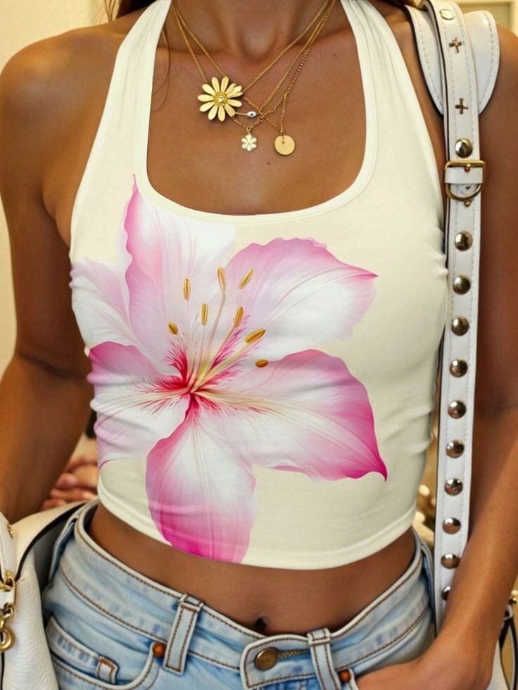 Débardeur Fleuri Été Femme