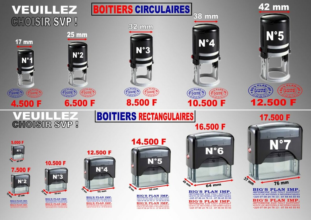 Tampons encreurs personnalisables