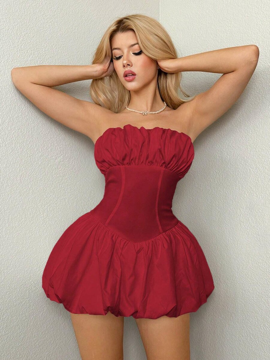 Robe Bustier Courte Évasée