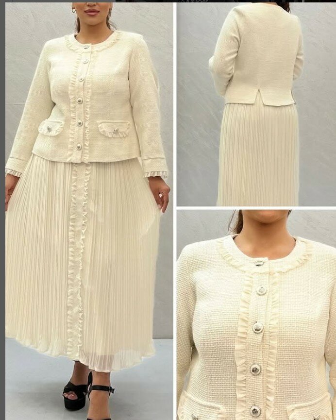 Элегантная двойка молочного цвета