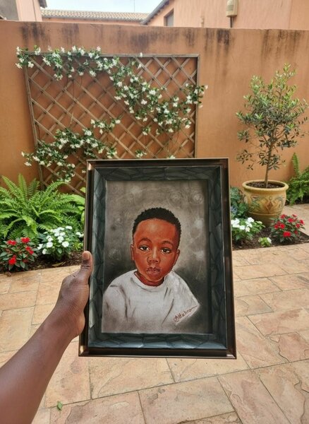 Portrait d'enfant encadré