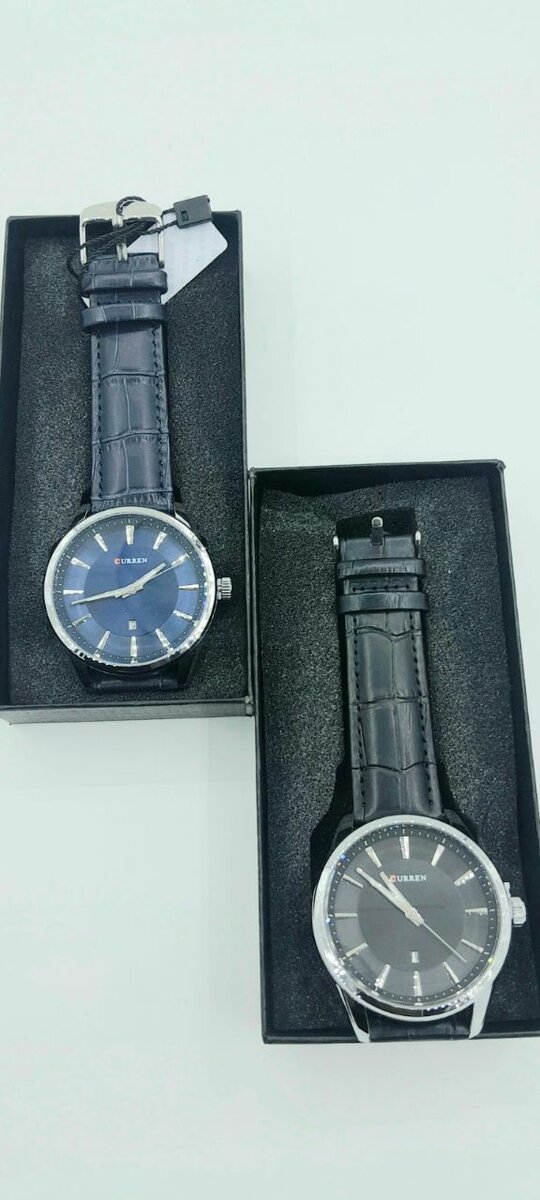 CURREN mens leather strap watch