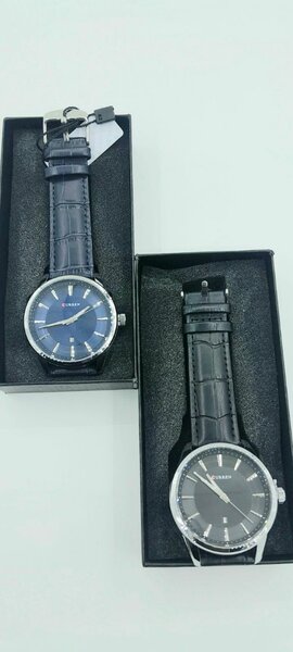 CURREN mens leather strap watch