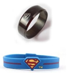 Pack of 2 Superman Ring & Bracelet FOR boy