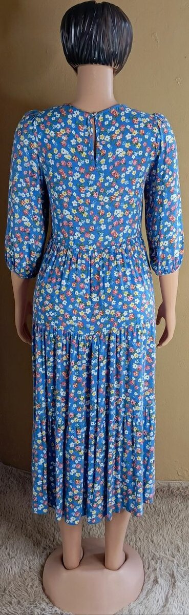Robe florale vintage midi