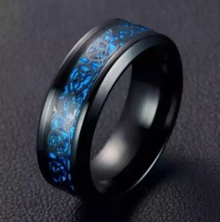 Men's Rings, Rings are Used for Decoration on diff Men Rings Titanium Steel Wedding Engagement Band Rings Dragon Pattern Beveled Edges Celtic Rings Mens