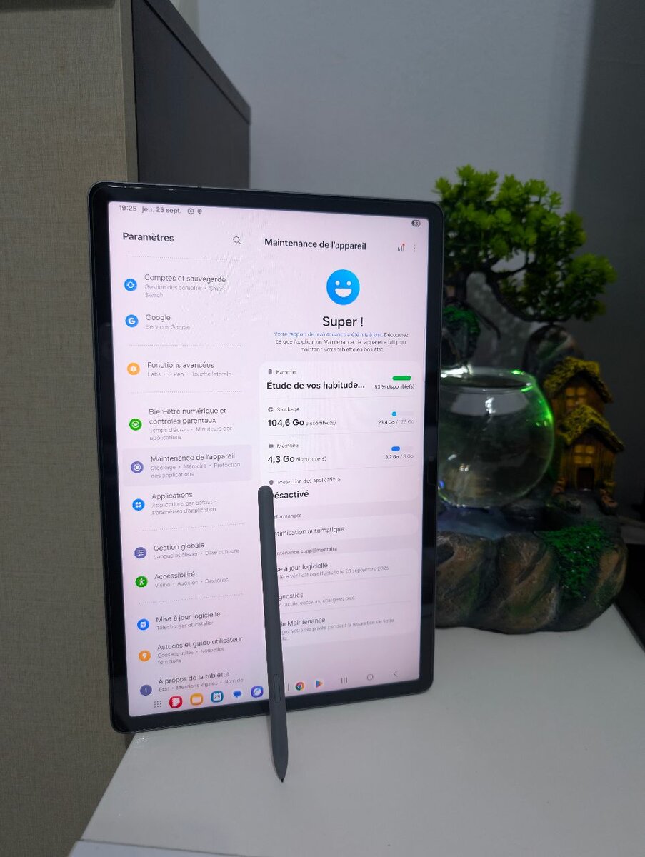 Samsung Tab S9 Fe+ et Clavier