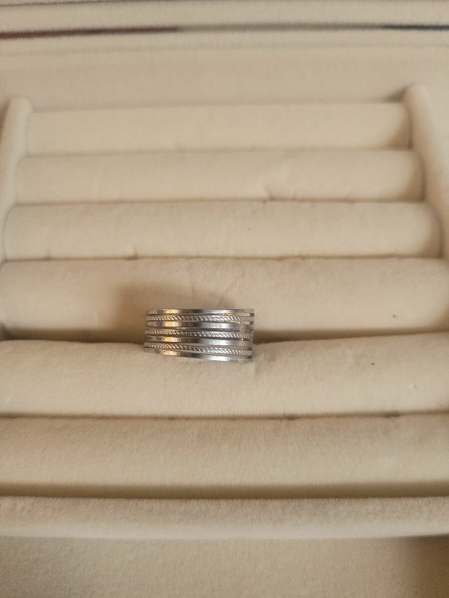 Anneau en argent massif éclatant