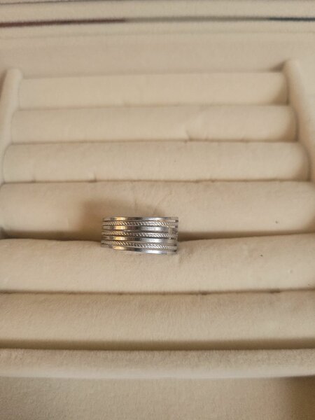 Anneau en argent massif éclatant