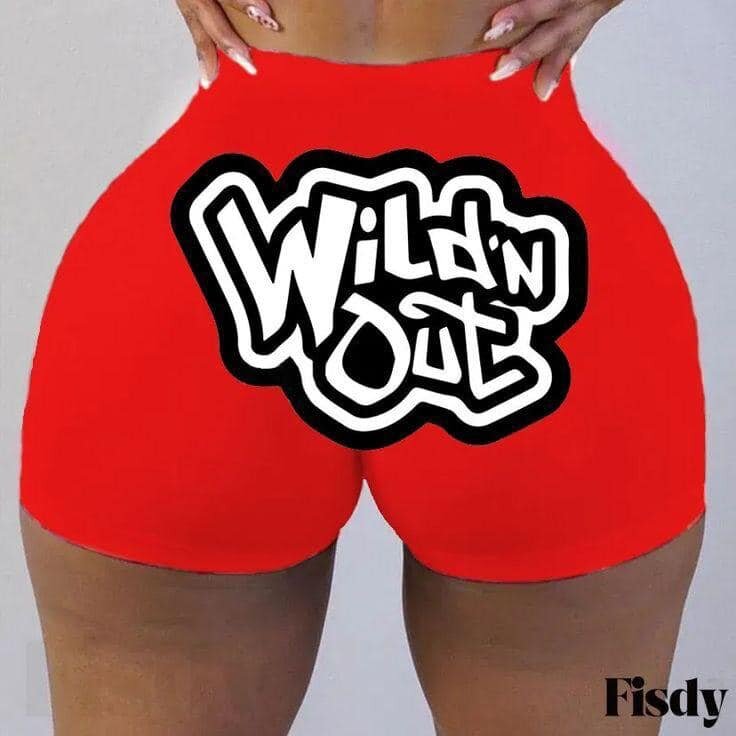 Printed booty shorts