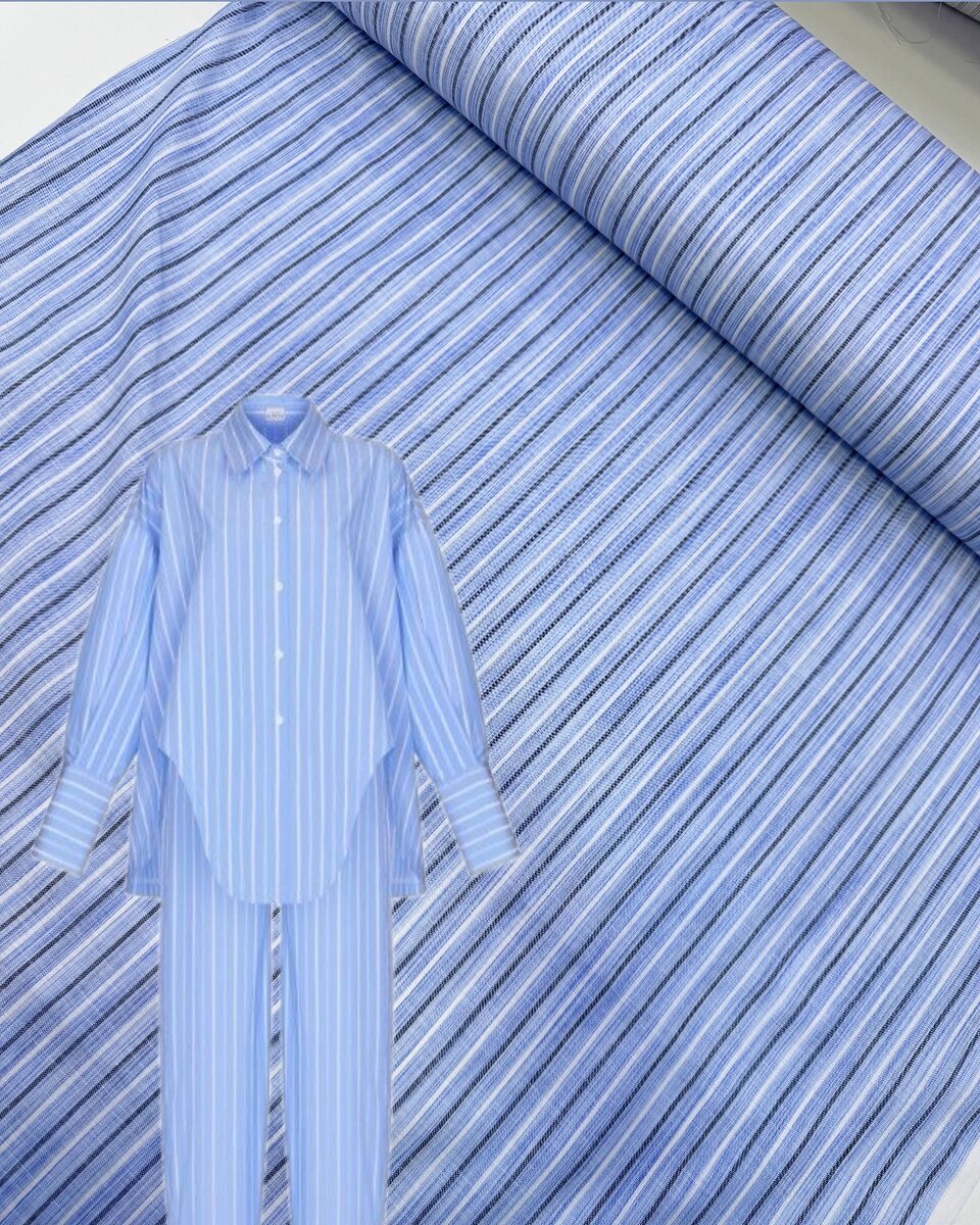 Красивый лён в полоску