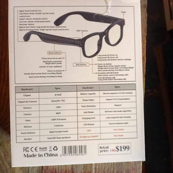 Lunettes AI intelligentes 8MP