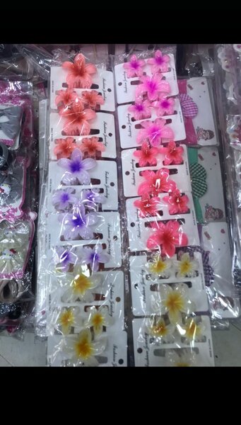 Pinces à cheveux fleurs colorées