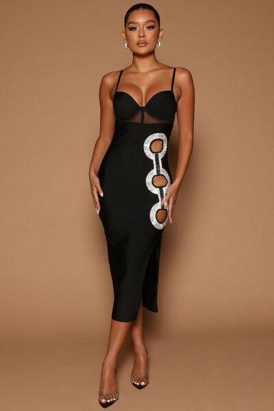 Elegant green Bodycon Dress