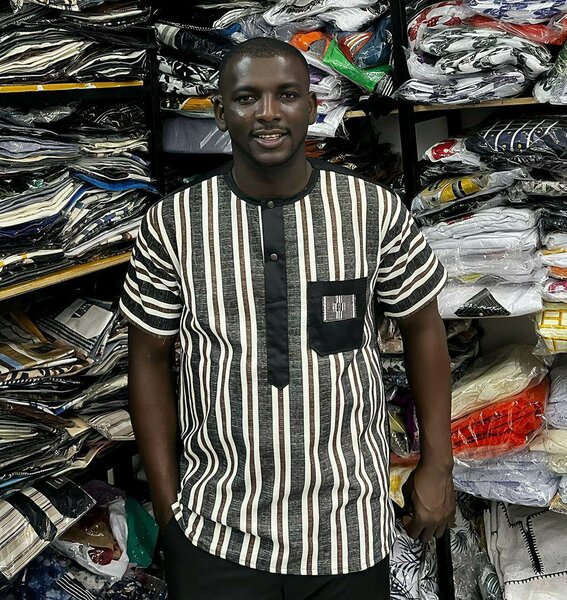 Chemise africaine rayée homme