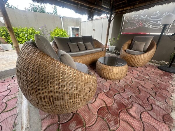 Salon de jardin en rotin élégant