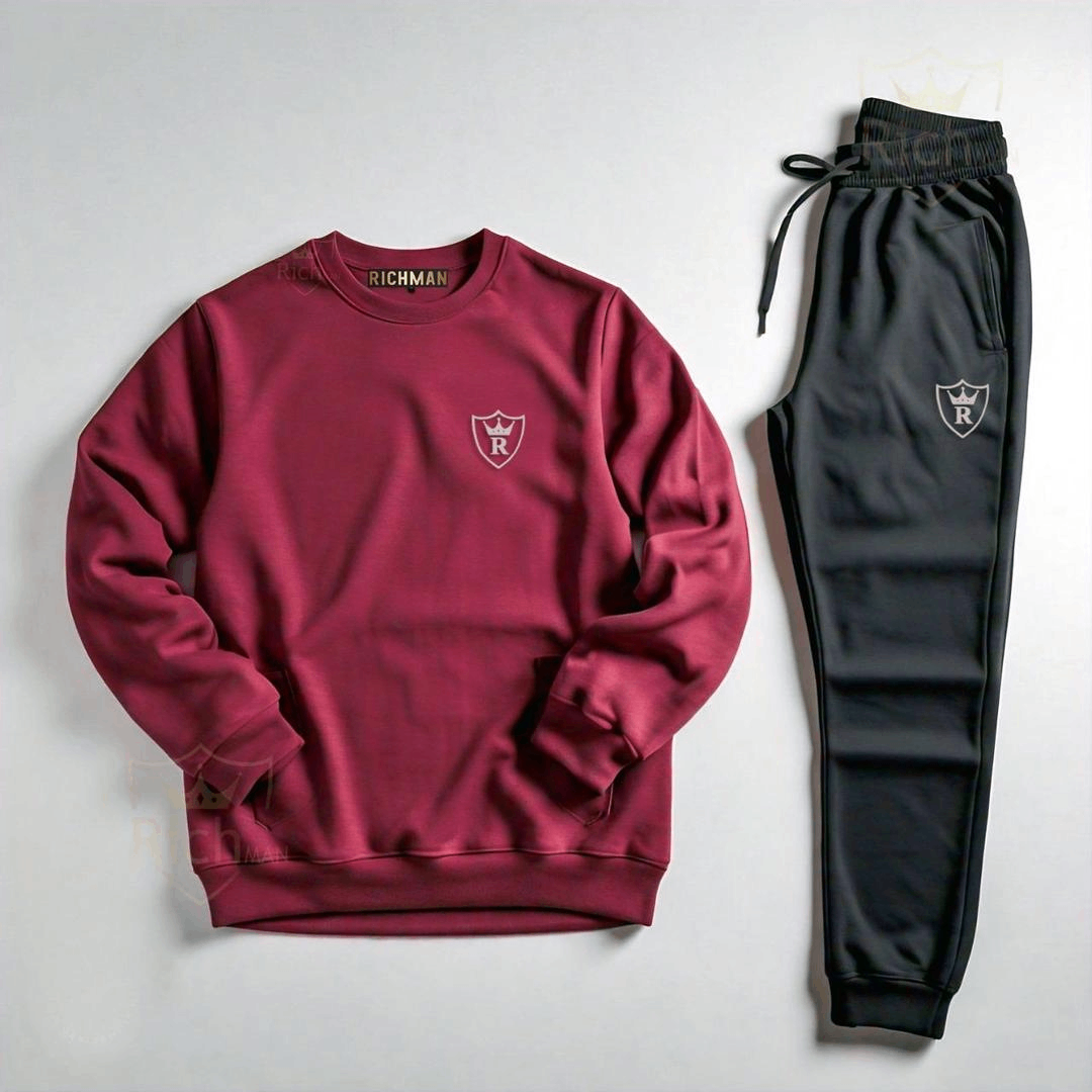 2pc unisex fleece plan Track suit