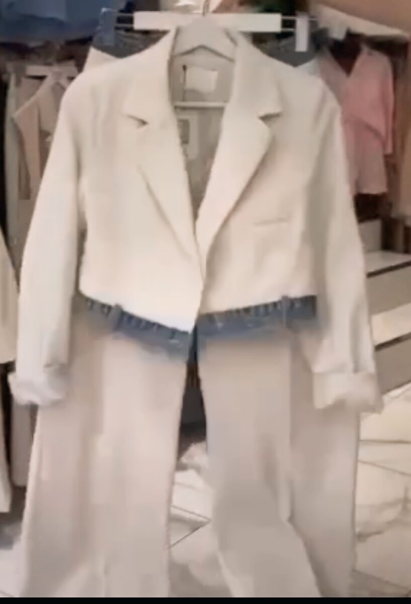 Ensemble blanc avec denim