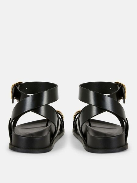 Chic Sandales en cuir noir