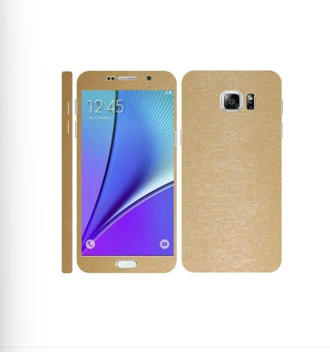 Samsung Galaxy Note 5 Golden Brushed Metal texture Mobile Skin