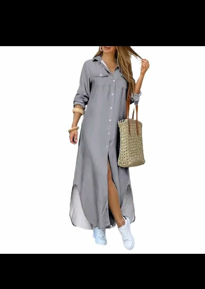 Robe Chemise Longue Femme Élégante