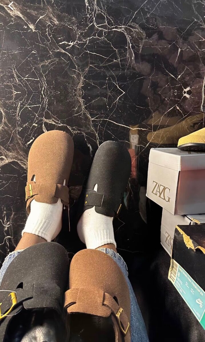 Mules en daim confortables