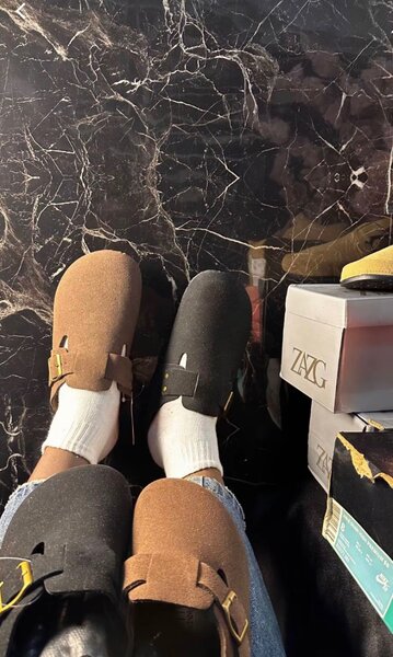 Mules en daim confortables