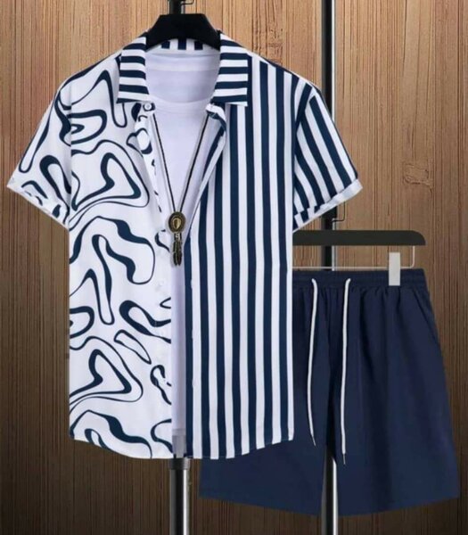 Men's Hawaiian Shirts Vintage Button Short Sleeve