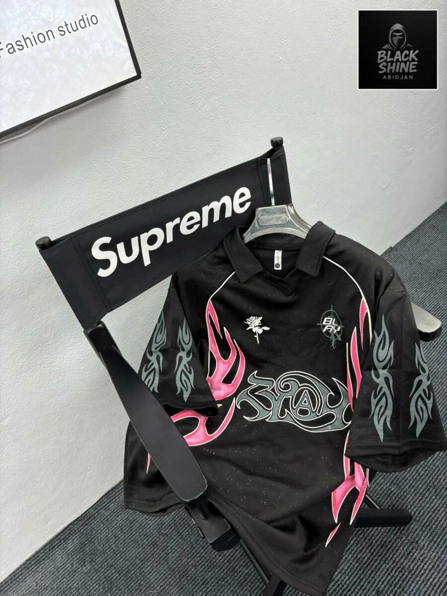 Supreme Flaming Polo Shirt