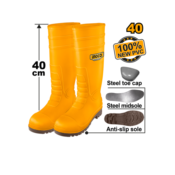 Bottes de sécurité PVC jaunes