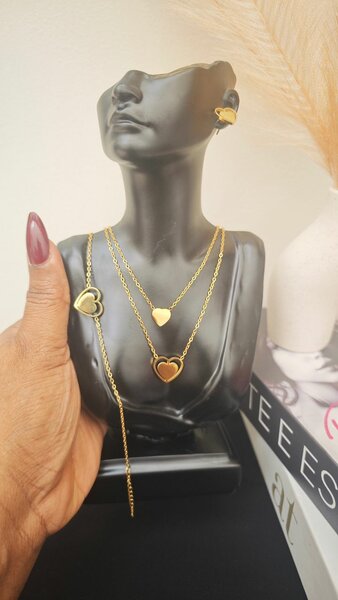 Collier Cœur Doré Élégant