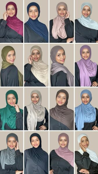 Hijab en Jersey 36 Couleurs