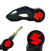 AKE - 1-PC Motorcycle Uncut Flip Key Jack Knife Key Chain Plastic Body Suzuki Logo for Suzuki Bikes