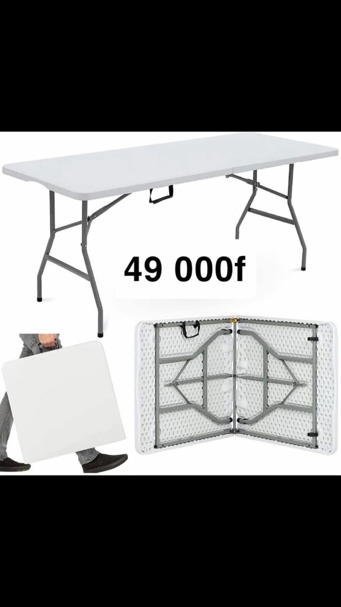 Table pliante portable 180cm
