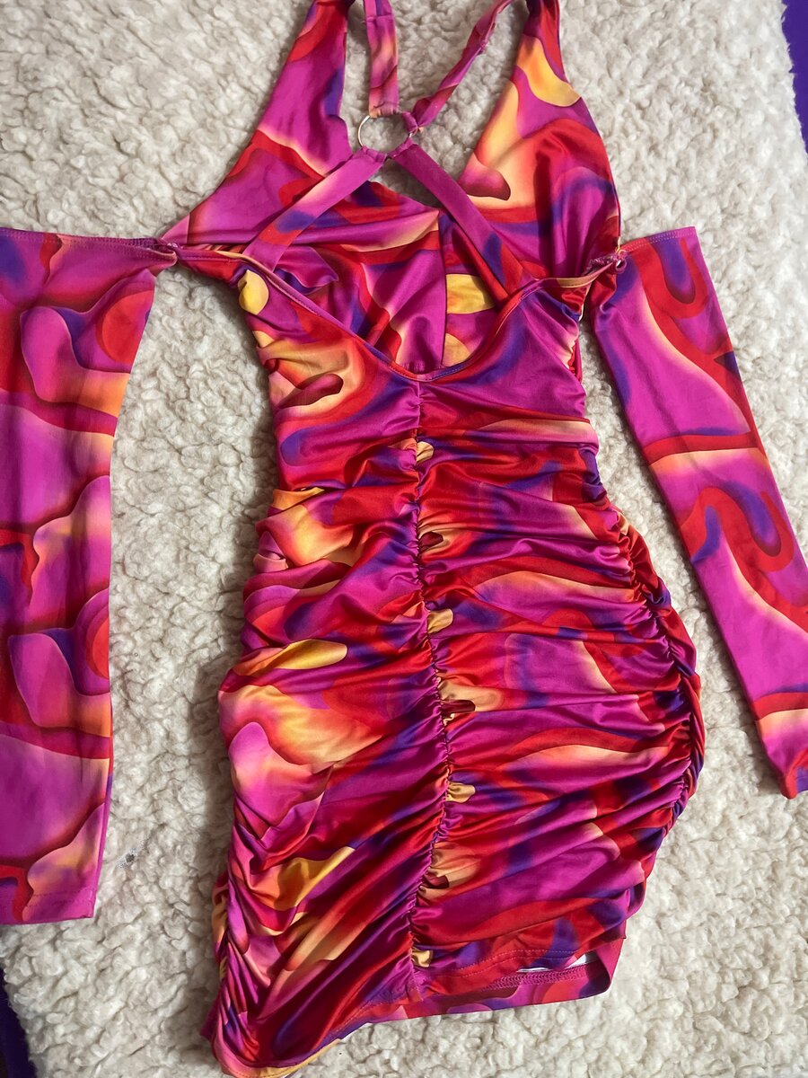 Robe moulante fluide chic