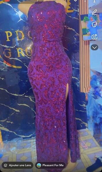 Robe soirée dos nu pailletée