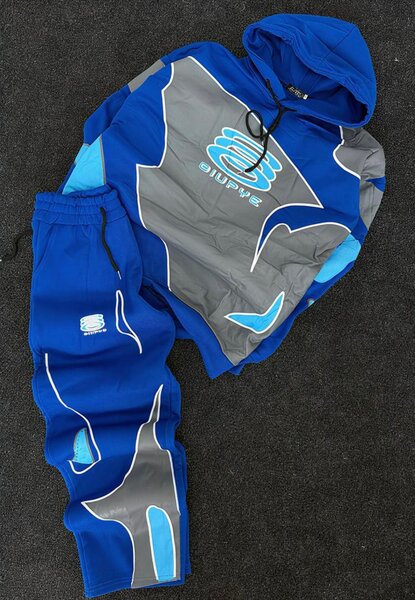 Survêtement à capuche bleu