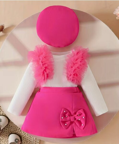 Fille Blanc et Rose 9-12mois