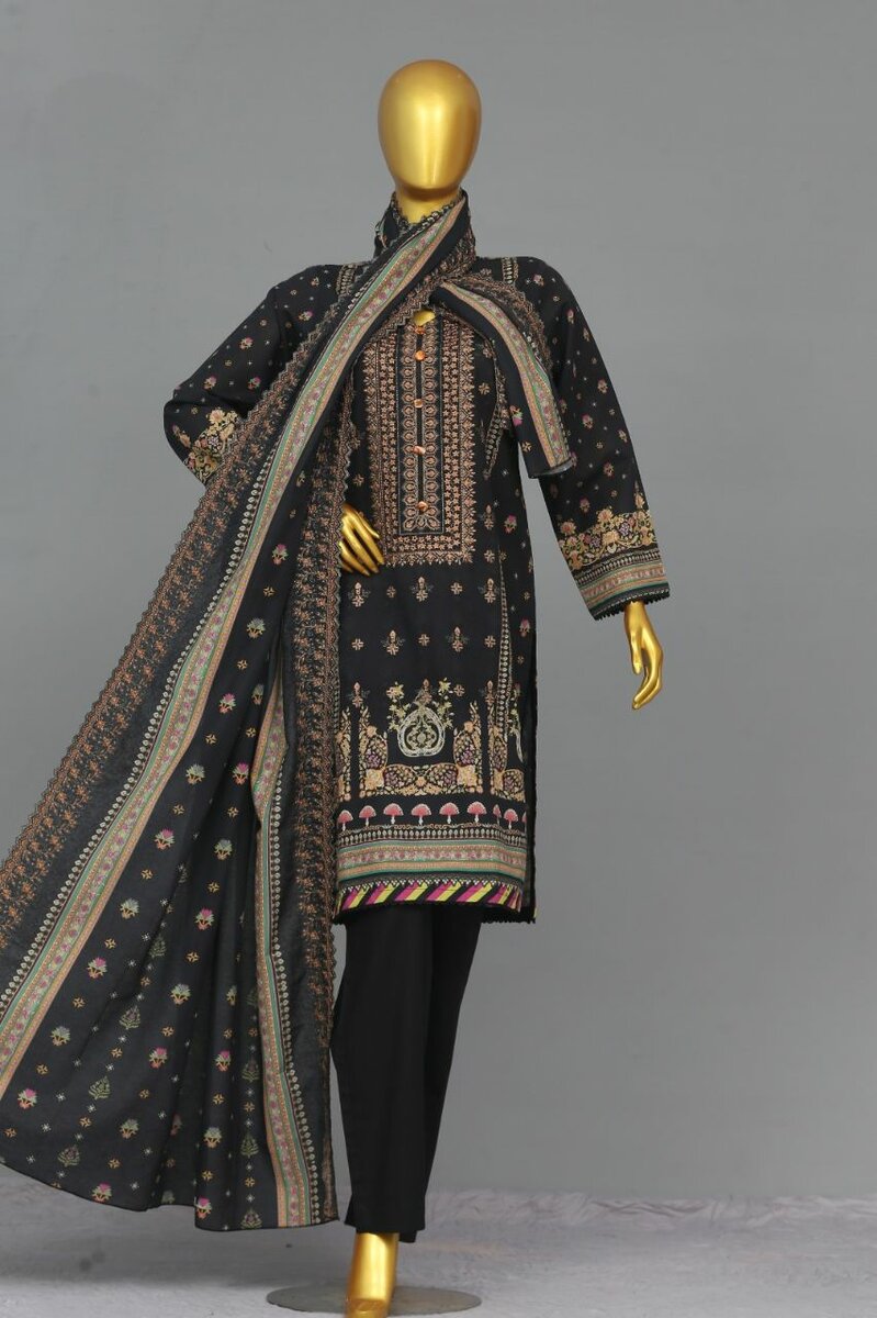 Embroided Khaddar Shirt Suit Amsha By KFH