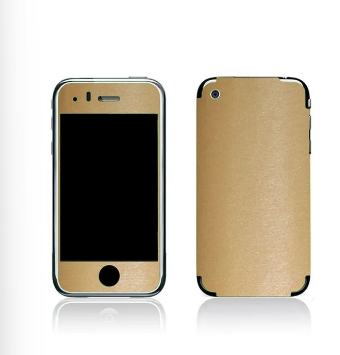 Iphone 3G Gold Brushed Metal Texture Mobile Skin
