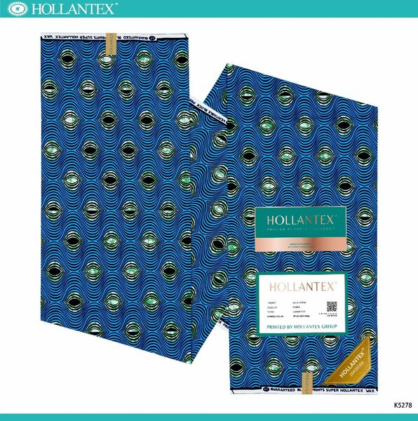 Tissu Wax Hollantex Bleu