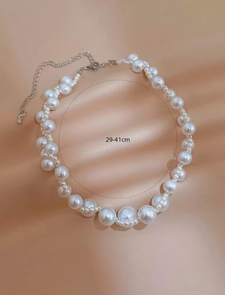 Collier Ras-de-Cou Perles Élégant