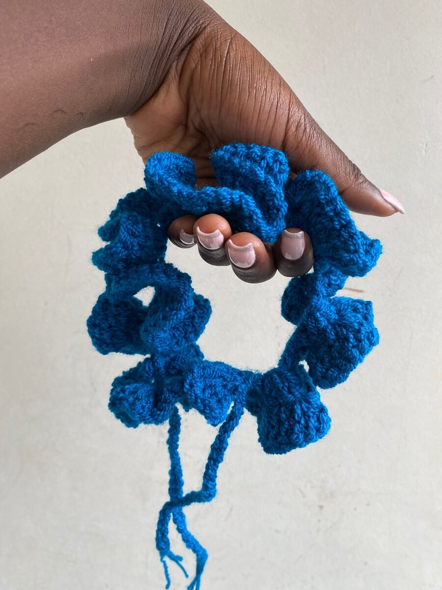 Chouchou crochet coloré